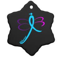 Thyroid Cancer Awareness Ceramic Star Ornament