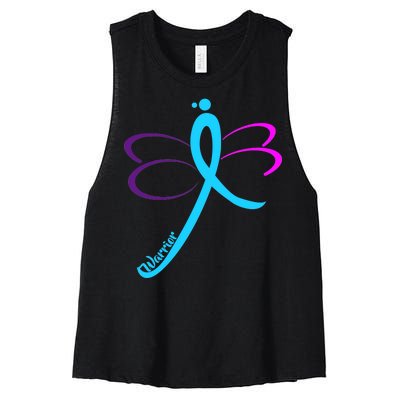 Thyroid Cancer Awareness Women's Racerback Cropped Tank