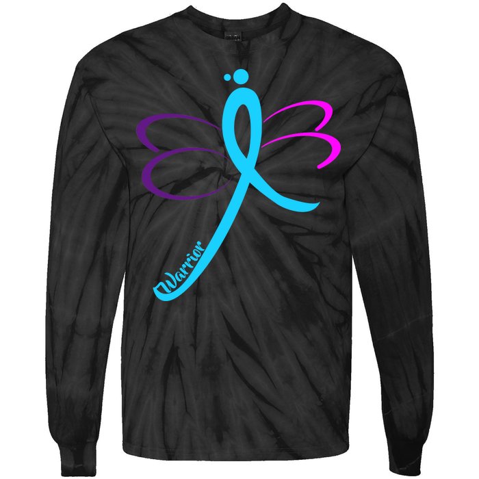 Thyroid Cancer Awareness Tie-Dye Long Sleeve Shirt