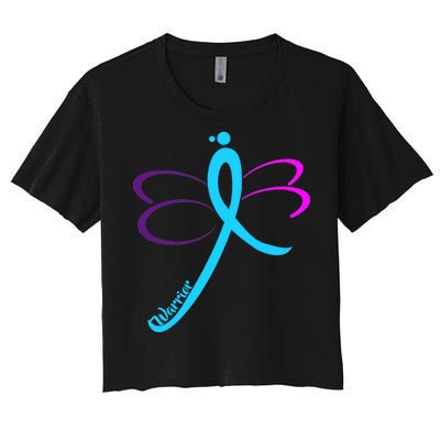 Thyroid Cancer Awareness Women's Crop Top Tee