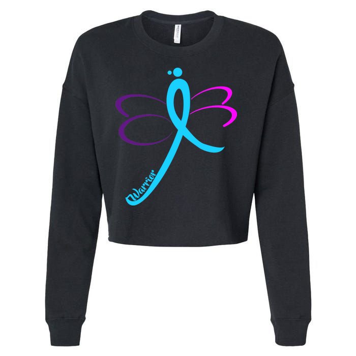 Thyroid Cancer Awareness Cropped Pullover Crew