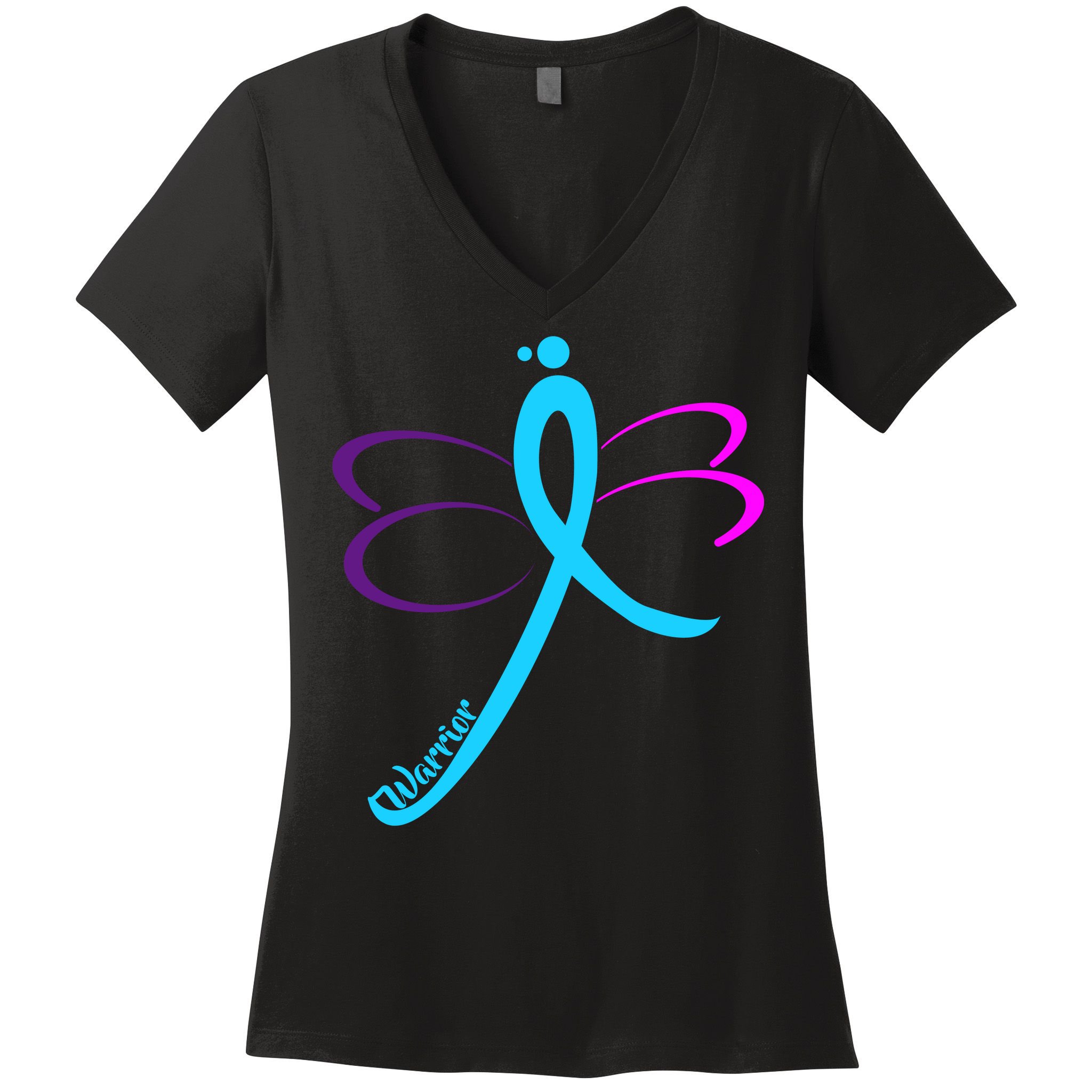Thyroid Cancer Awareness Women's V-Neck T-Shirt