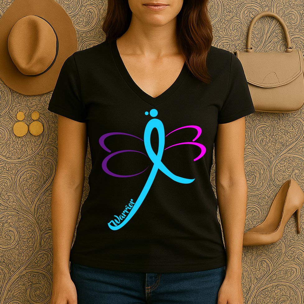 Thyroid Cancer Awareness Women's V-Neck T-Shirt