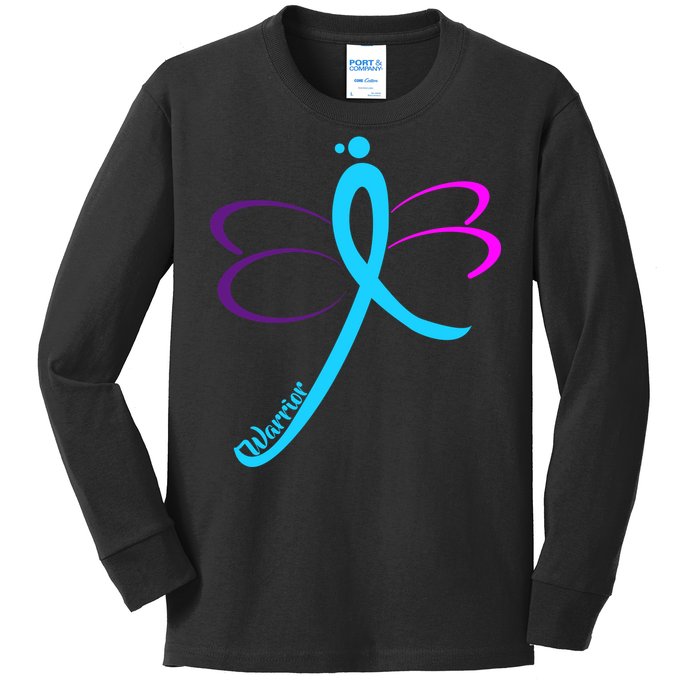 Thyroid Cancer Awareness Kids Long Sleeve Shirt