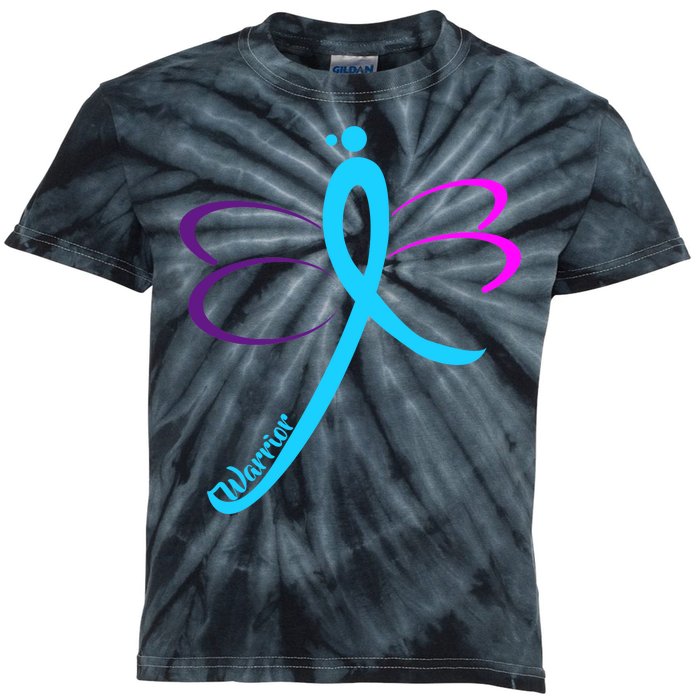 Thyroid Cancer Awareness Kids Tie-Dye T-Shirt