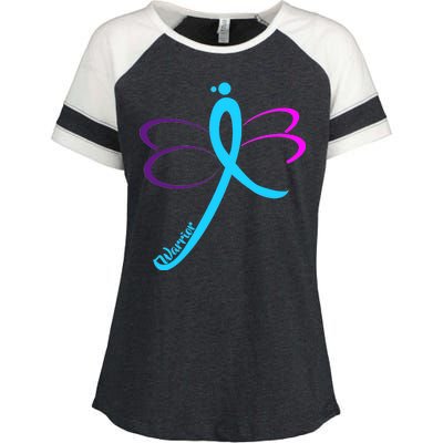 Thyroid Cancer Awareness Enza Ladies Jersey Colorblock Tee