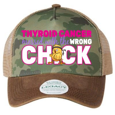 Thyroid Cancer Mess With The Wrong Chick Legacy Tie Dye Trucker Hat