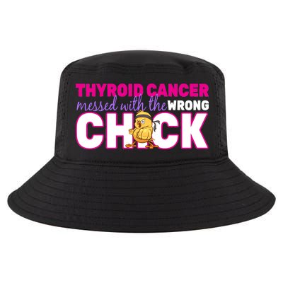 Thyroid Cancer Mess With The Wrong Chick Cool Comfort Performance Bucket Hat