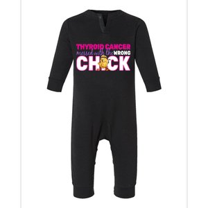 Thyroid Cancer Mess With The Wrong Chick Infant Fleece One Piece