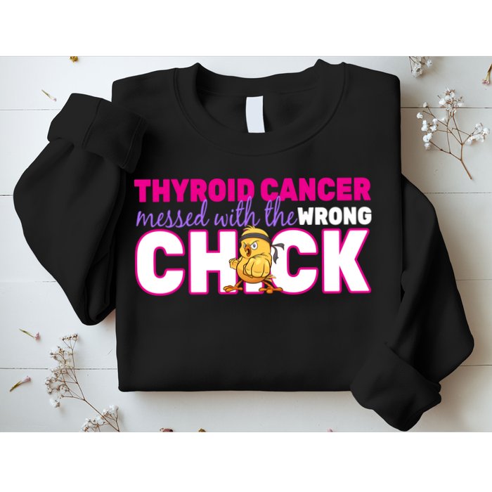 Thyroid Cancer Mess With The Wrong Chick Sweatshirt