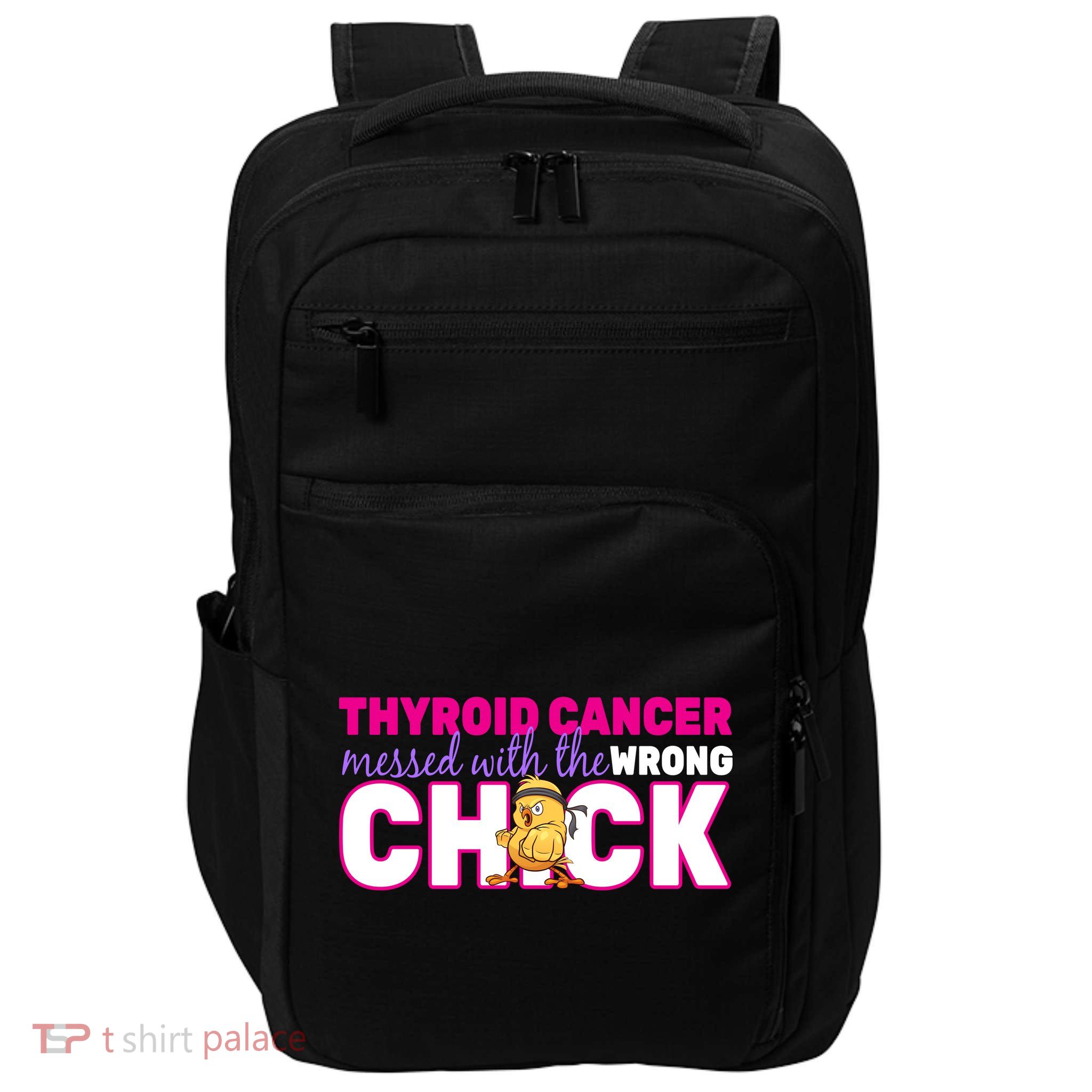 Thyroid Cancer Mess With The Wrong Chick Impact Tech Backpack