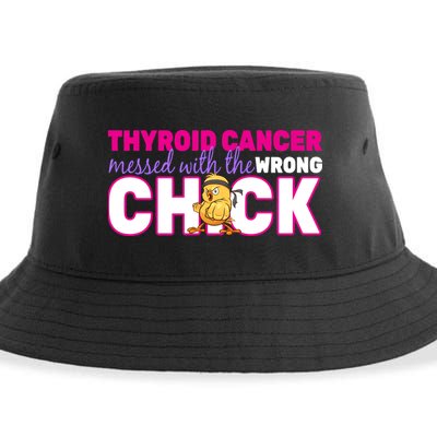 Thyroid Cancer Mess With The Wrong Chick Sustainable Bucket Hat