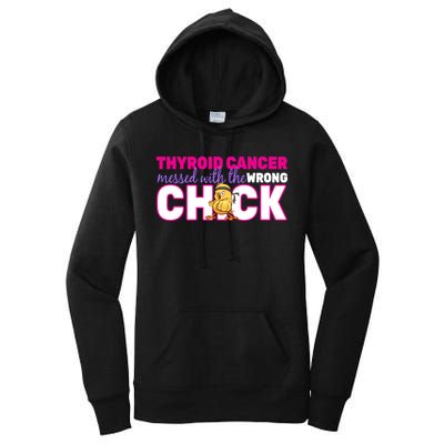 Thyroid Cancer Mess With The Wrong Chick Women's Pullover Hoodie
