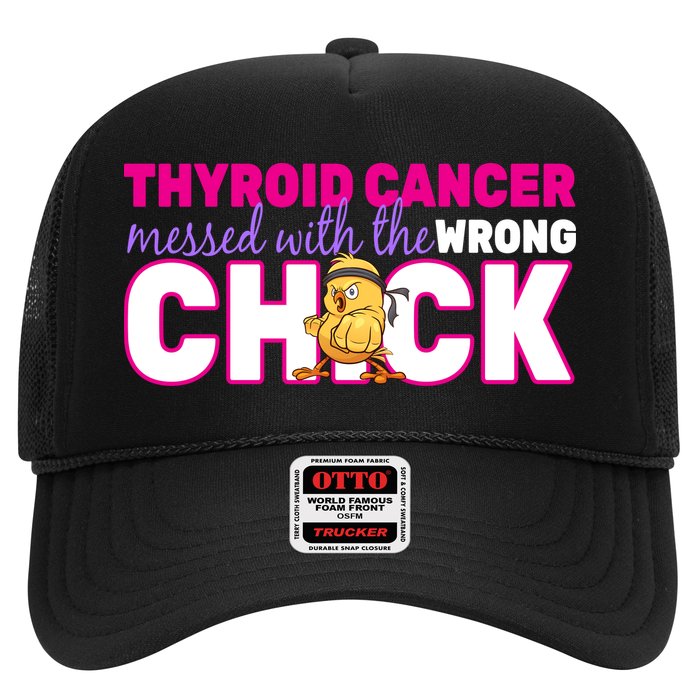 Thyroid Cancer Mess With The Wrong Chick Trucker Hat