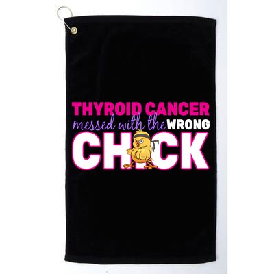 Thyroid Cancer Mess With The Wrong Chick Golf Towel