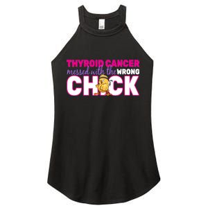 Thyroid Cancer Mess With The Wrong Chick Women's Perfect Tri Rocker Tank