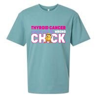 Thyroid Cancer Mess With The Wrong Chick Sueded Cloud Jersey T-Shirt