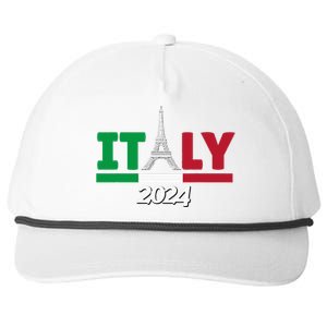 Team Italy 2024 Paris Sport Games Snapback Five-Panel Rope Hat