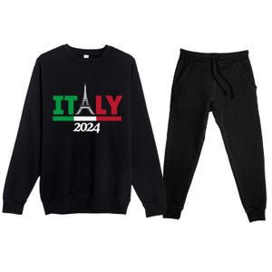 Team Italy 2024 Paris Sport Games Premium Crewneck Sweatsuit Set