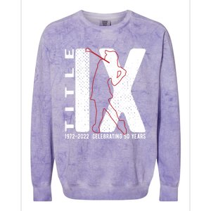 Title Ix 50th Anniversary Us Education Adts Act Golfer Gift Colorblast Crewneck Sweatshirt