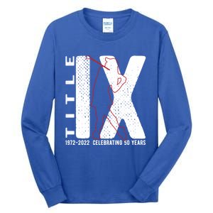 Title Ix 50th Anniversary Us Education Adts Act Golfer Gift Tall Long Sleeve T-Shirt