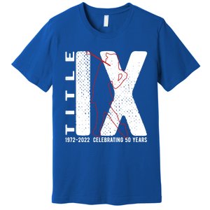 Title Ix 50th Anniversary Us Education Adts Act Golfer Gift Premium T-Shirt