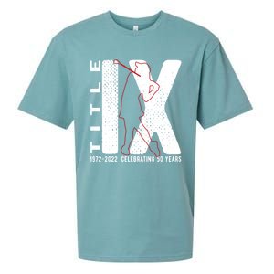 Title Ix 50th Anniversary Us Education Adts Act Golfer Gift Sueded Cloud Jersey T-Shirt