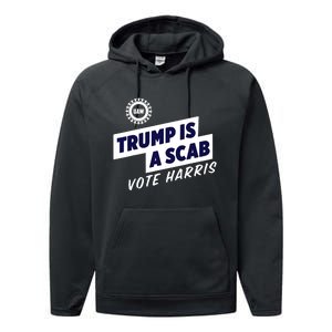 Trump Is A Scab Performance Fleece Hoodie