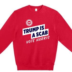 Trump Is A Scab Premium Crewneck Sweatshirt