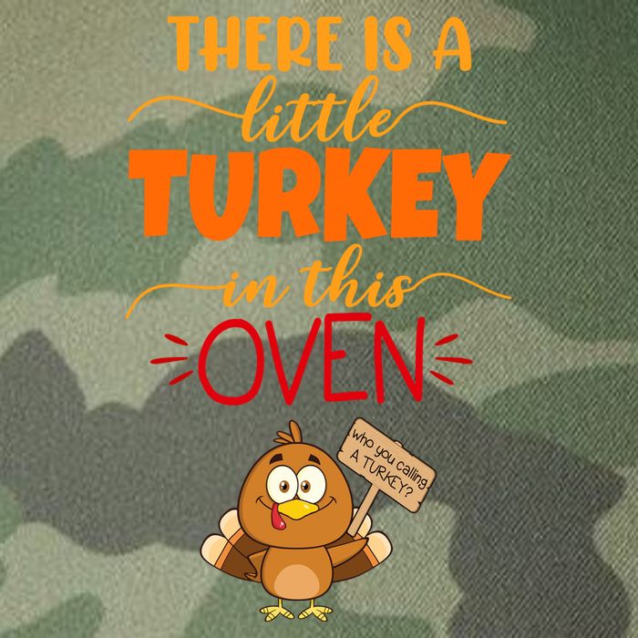 There Is A Little Turkey In This Oven Pregnancy Legacy Tie Dye Trucker Hat