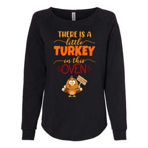 There Is A Little Turkey In This Oven Pregnancy Womens California Wash Sweatshirt