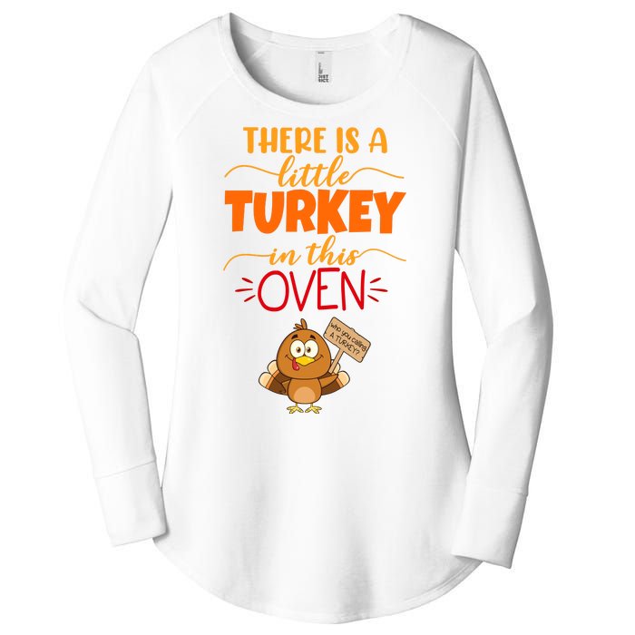 There Is A Little Turkey In This Oven Pregnancy Women's Perfect Tri Tunic Long Sleeve Shirt