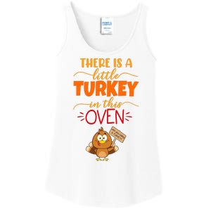 There Is A Little Turkey In This Oven Pregnancy Ladies Essential Tank