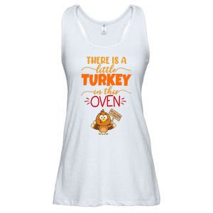 There Is A Little Turkey In This Oven Pregnancy Ladies Essential Flowy Tank