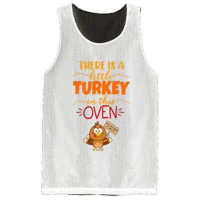 There Is A Little Turkey In This Oven Pregnancy Mesh Reversible Basketball Jersey Tank