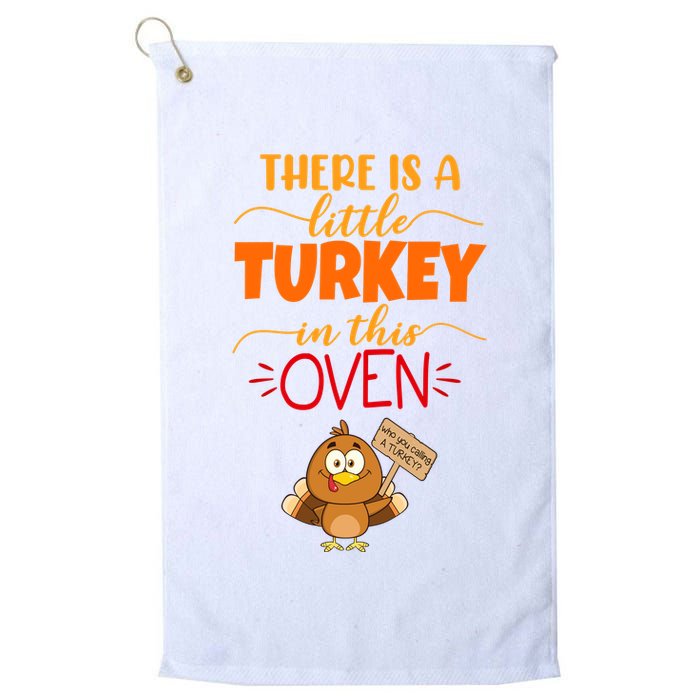 There Is A Little Turkey In This Oven Pregnancy Golf Towel