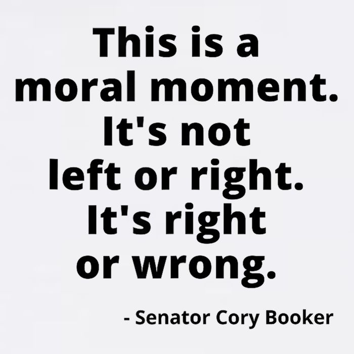 This Is A Moral Moment It's Not Left Of Right It's Right Or Wrong Baby Bodysuit