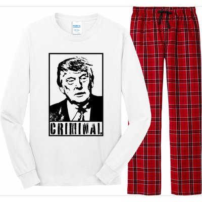 Trump Is A Criminal Anti Trump Impeach The President Long Sleeve Pajama Set