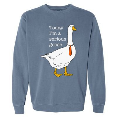 Today IM A Serious Goose Silly Goose Cute Funny Garment-Dyed Sweatshirt