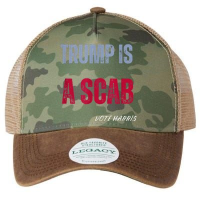 Trump Is A Scab Vote Harris Walz 2024 Legacy Tie Dye Trucker Hat