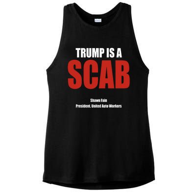 Trump Is A Scab Ladies PosiCharge Tri-Blend Wicking Tank