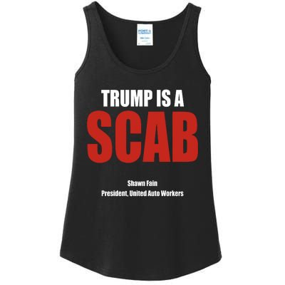 Trump Is A Scab Ladies Essential Tank