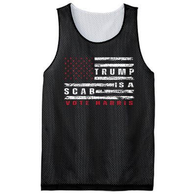 Trump Is A Scab Vote Harris Walz 2024 Kamala American Flag Mesh Reversible Basketball Jersey Tank