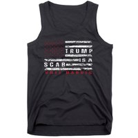 Trump Is A Scab Vote Harris Walz 2024 Kamala American Flag Tank Top