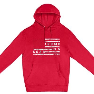 Trump Is A Scab Vote Harris Walz 2024 Kamala American Flag Premium Pullover Hoodie