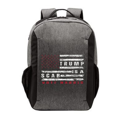 Trump Is A Scab Vote Harris Walz 2024 Kamala American Flag Vector Backpack