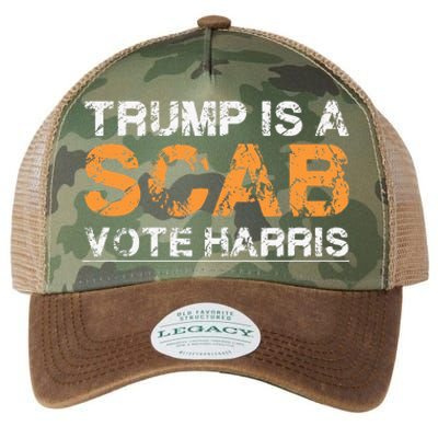 Trump Is A Scab Vote Harris Legacy Tie Dye Trucker Hat