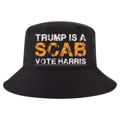 Trump Is A Scab Vote Harris Cool Comfort Performance Bucket Hat