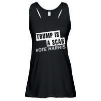 Trump Is A Scab Vote Kamala Harris 2024 Ladies Essential Flowy Tank