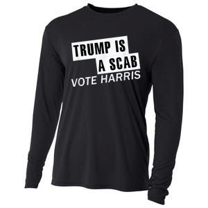 Trump Is A Scab Vote Kamala Harris 2024 Cooling Performance Long Sleeve Crew